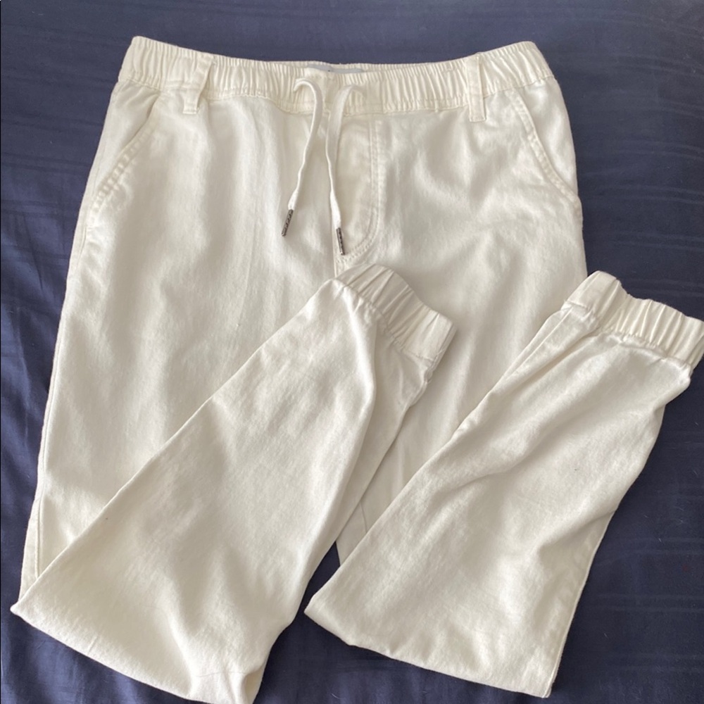 White Soft Demin Joggers - Kréamy - Women's Large